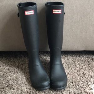 Black Hunter Boots, Tall Size 10